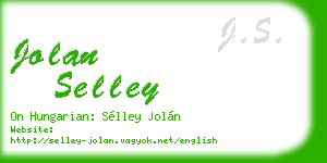 jolan selley business card